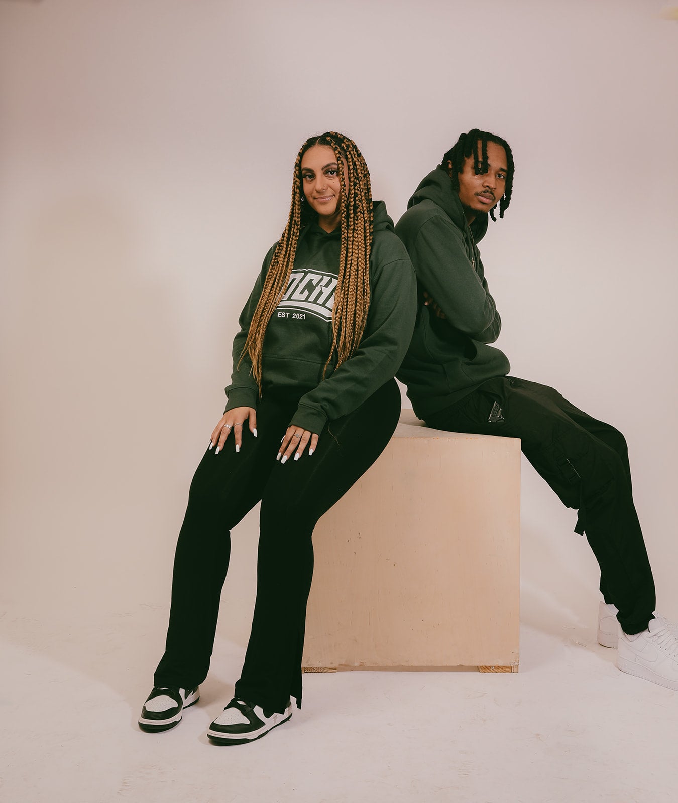 Roche Green Embroidered Unisex Hoodie