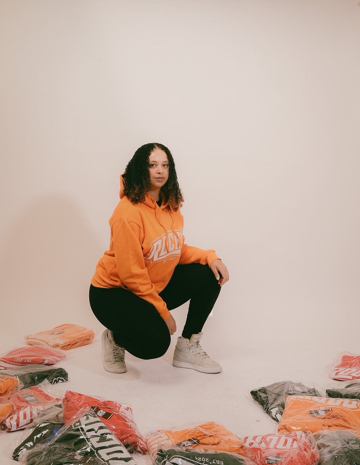 Roche Orange Embroidered Unisex Hoodie