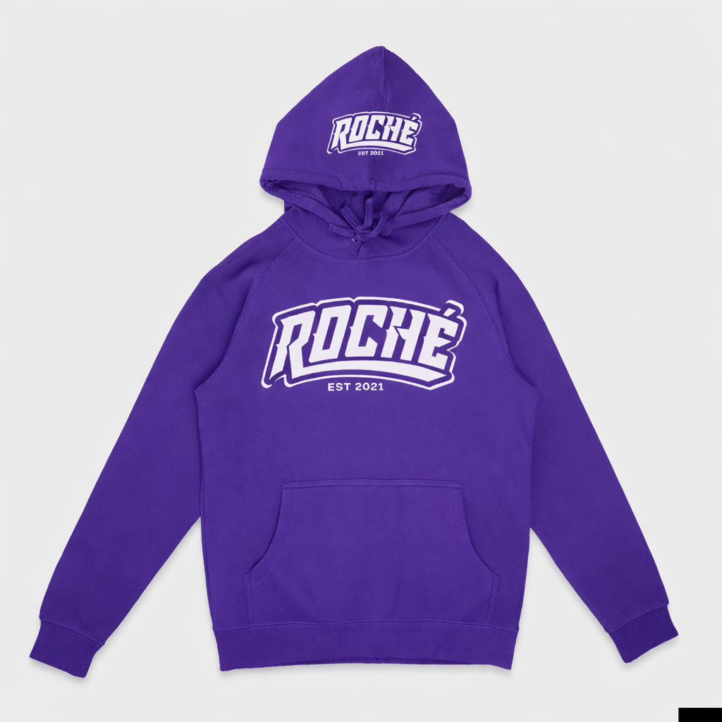 Roche Purple Embroidered Hoodie
