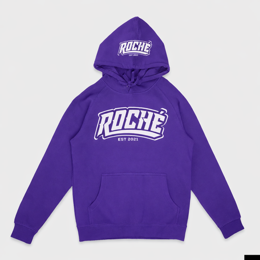 Roche Purple Embroidered Hoodie