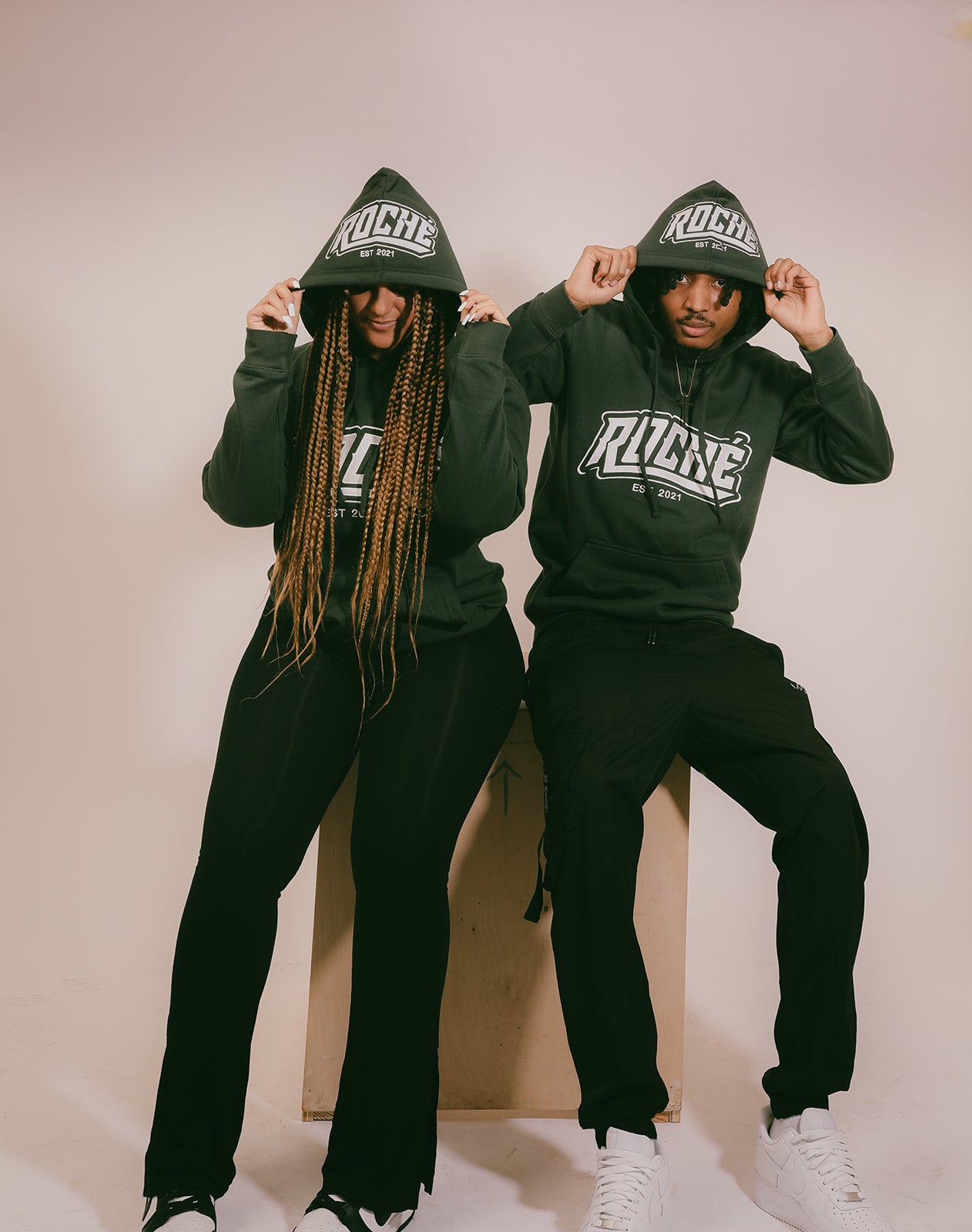 Roche Green Embroidered Unisex Hoodie