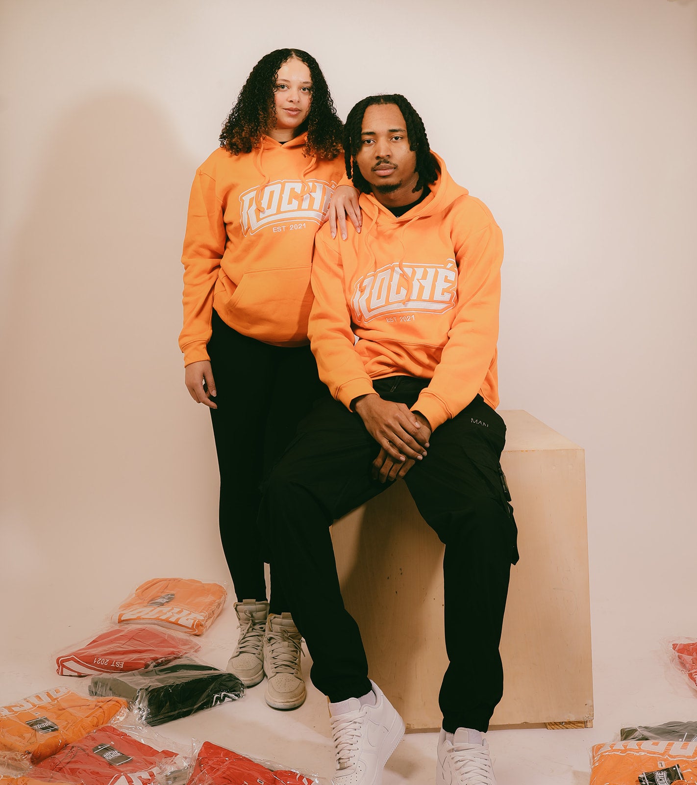 Roche Orange Embroidered Unisex Hoodie